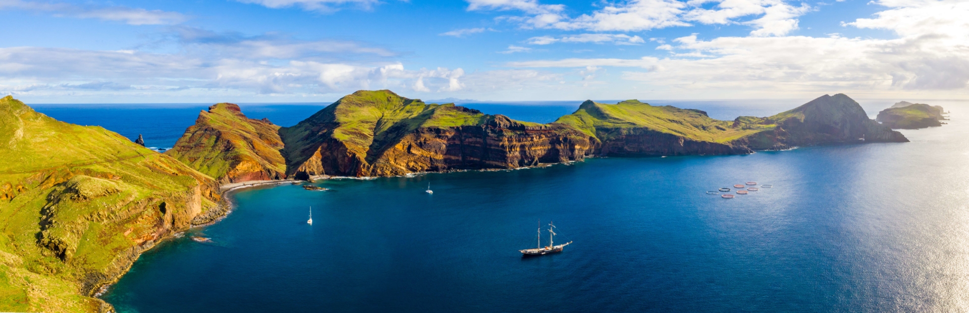 Vue aérienne de la Pointe Sao Lourenço