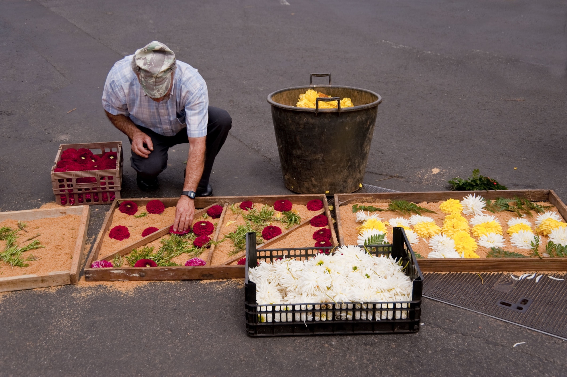 Etalage fêtes des fleurs de Madère